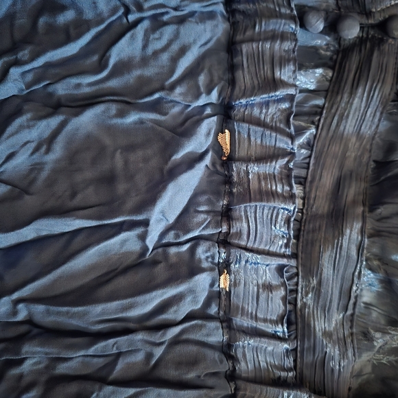 Free People Cha Cha Floral Button Front Cape Style Ruffle Hem Maxi Dress - Picture 11 of 13